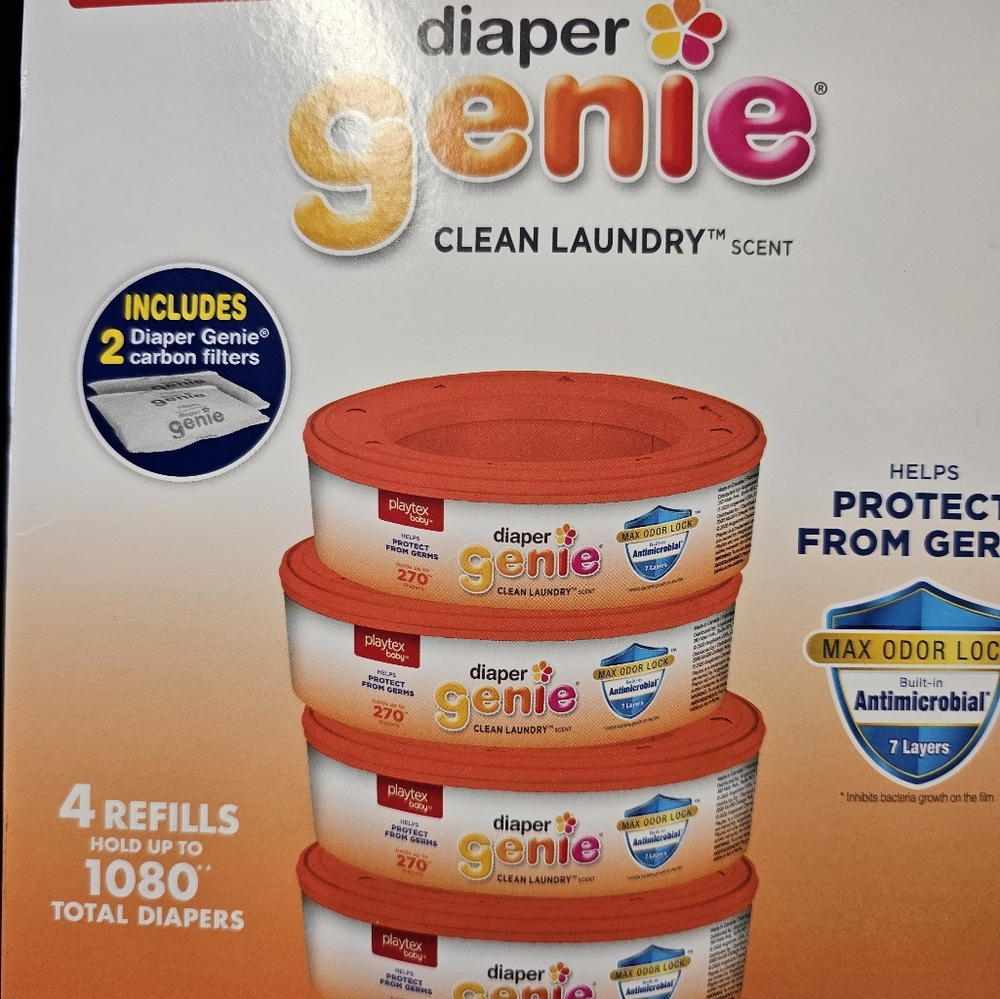 Playtex Diaper Genie Max Fresh Refill bags with a Clean Laundry Scent and Anti-M - Picture 2 of 2